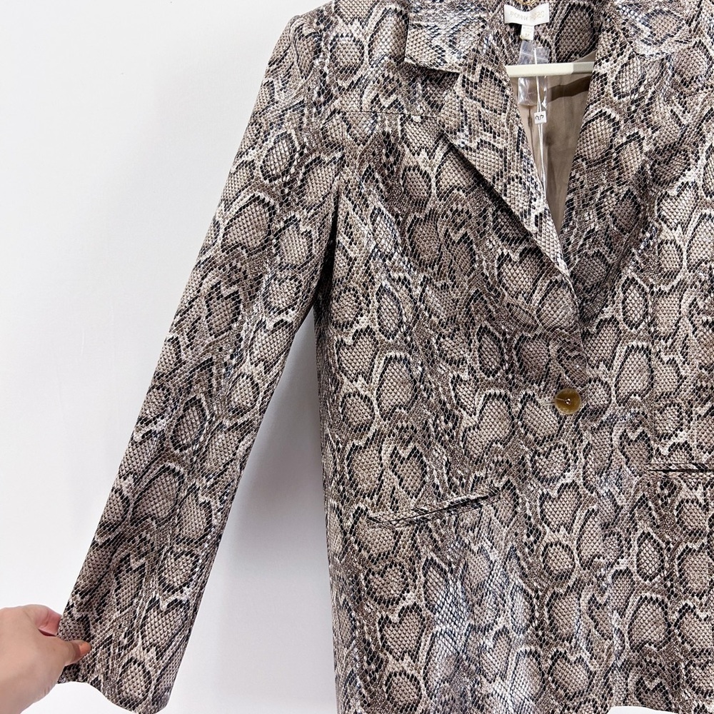 Revolve Ronny Kobo Annabelle Blazer Jacket Snakeskin Print Medium NWT - Picture 7 of 9